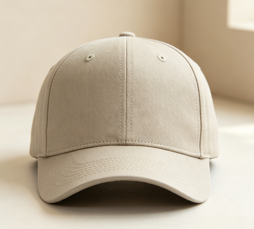 Khaki Oversized Baseball Cap, Unisex Wide Brim Sun Protection Hat