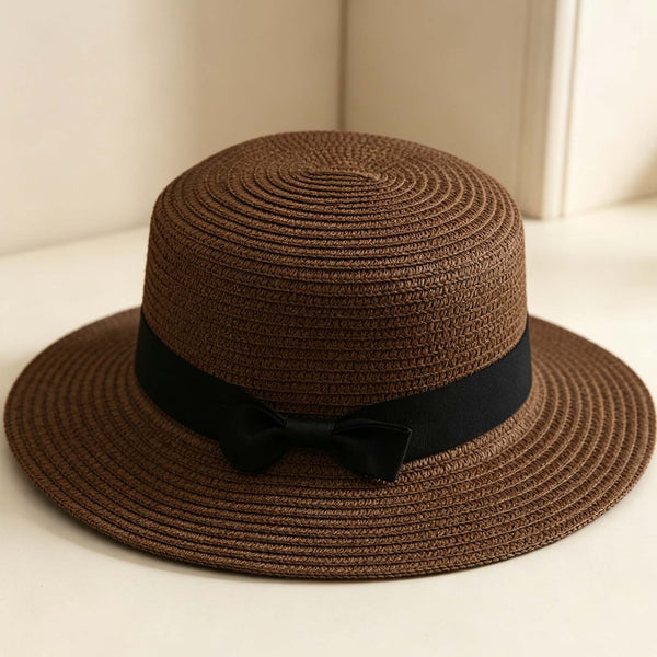 Bow Boater Straw Hat
