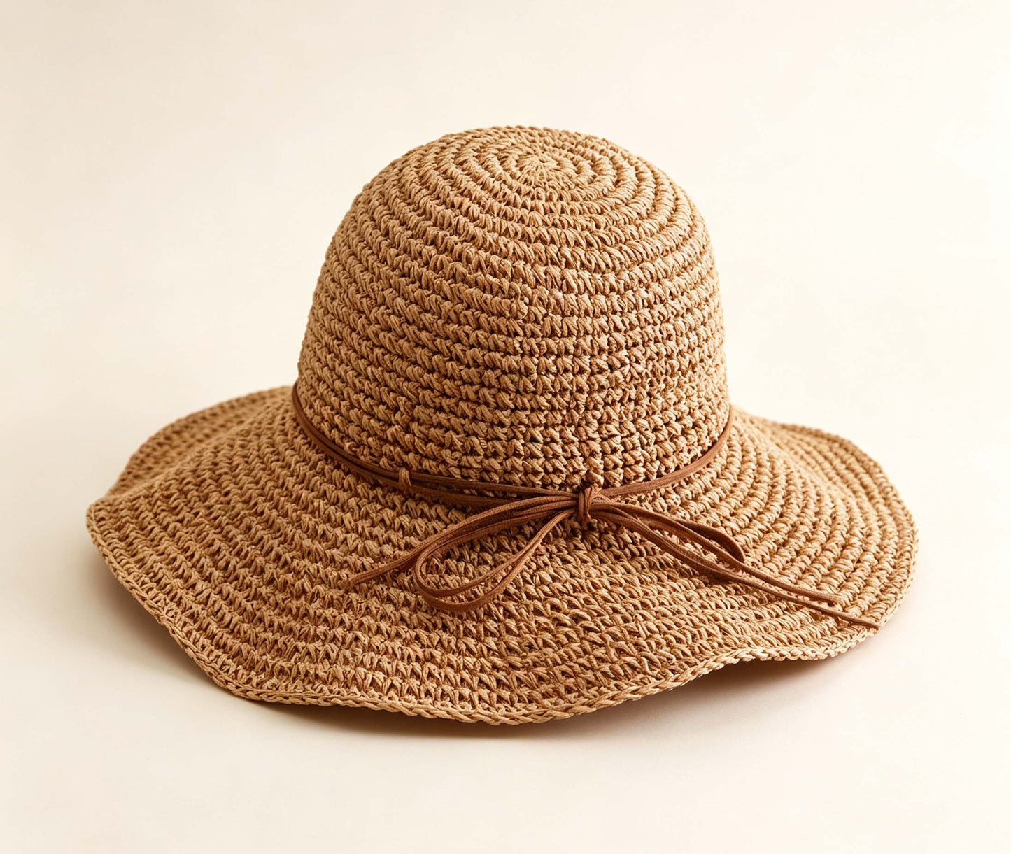 New Women Summer Woven Sun Hat, Foldable Wide Brim Beach Hat